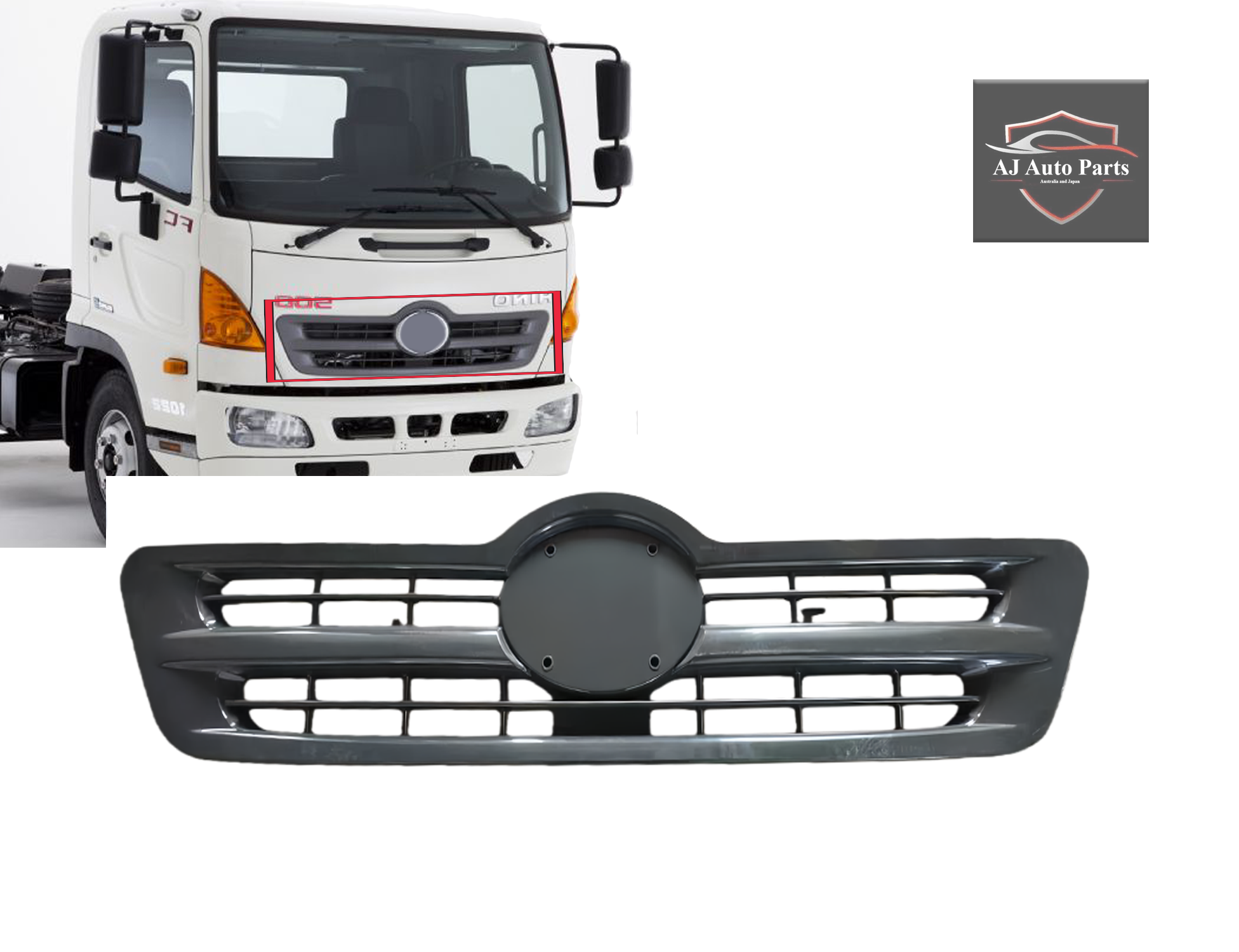 Front Grille – Narrow Cab -HINO RANGER PRO 500 FC/FD/FG/FM 2002-