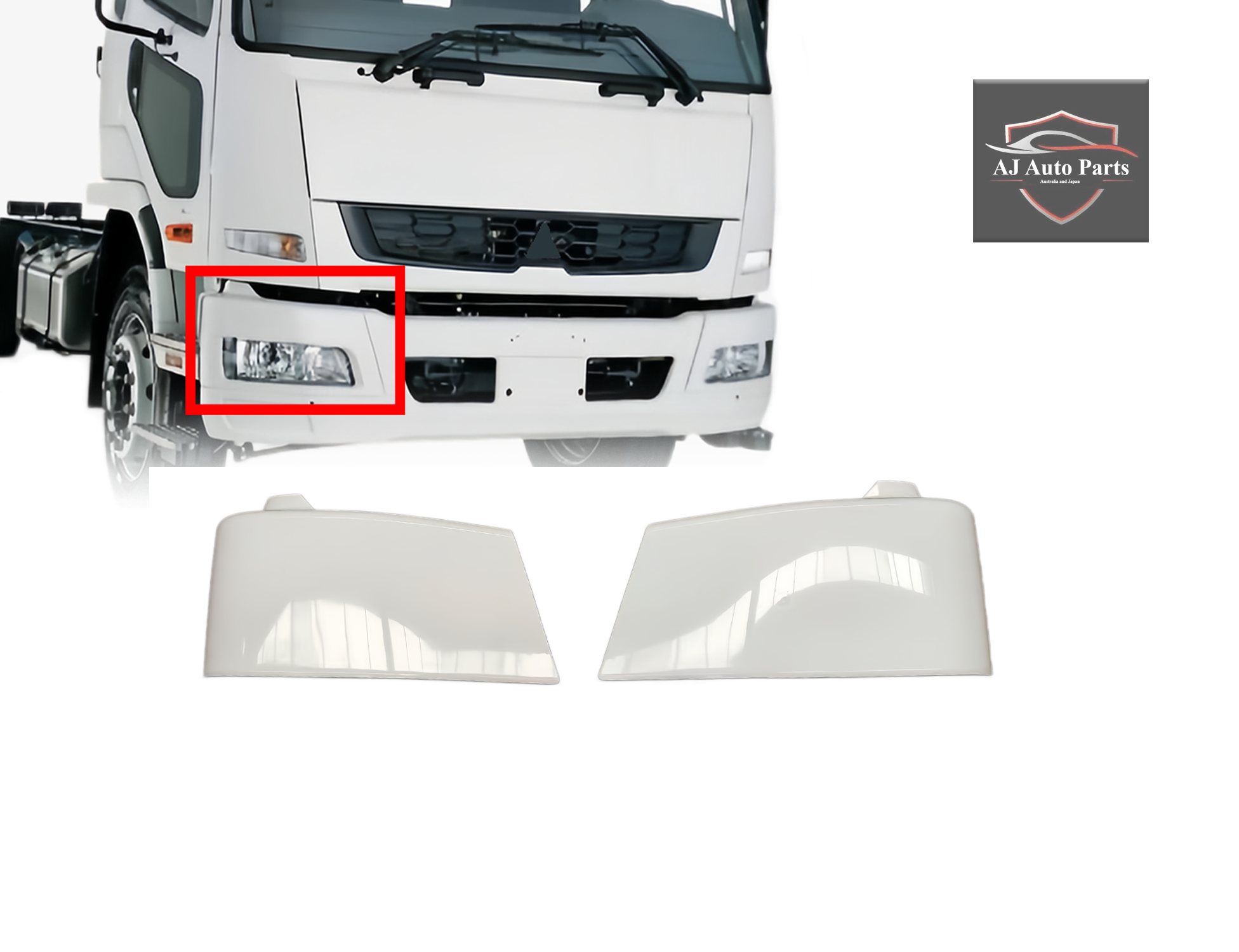 Front Bumper Bar End - Left Side - MITSUBISHI FUSO Fighter FM - 2008-On