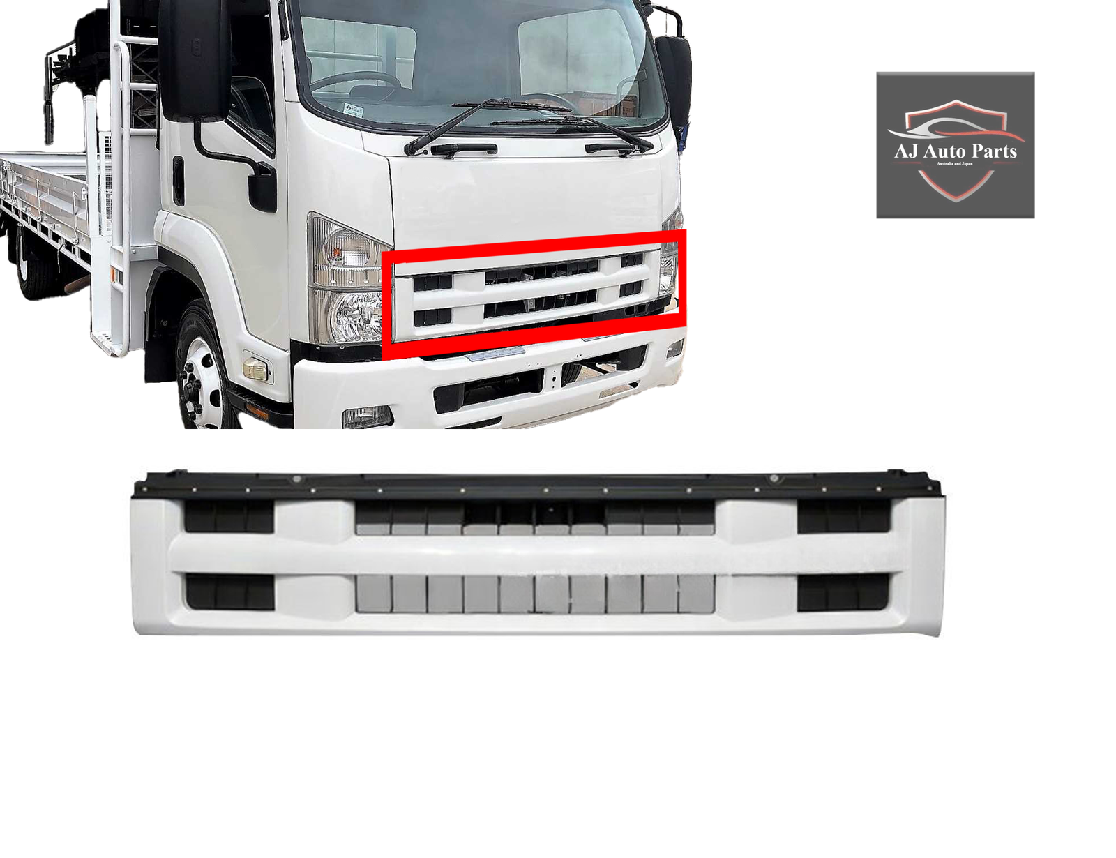 Grille - White - Isuzu FRD FRR FSD FSR FSS - 2008 to 2015