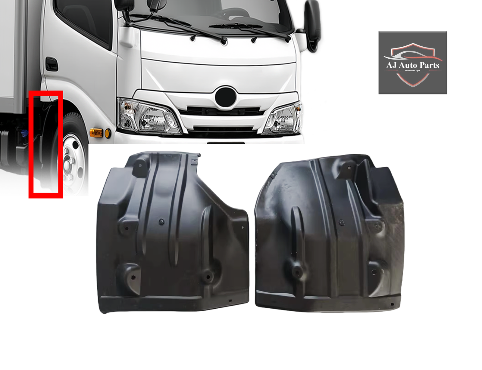 Mudguard - Mud Flap - Front Wheel - Both Side – Hino 300 - 2012- On