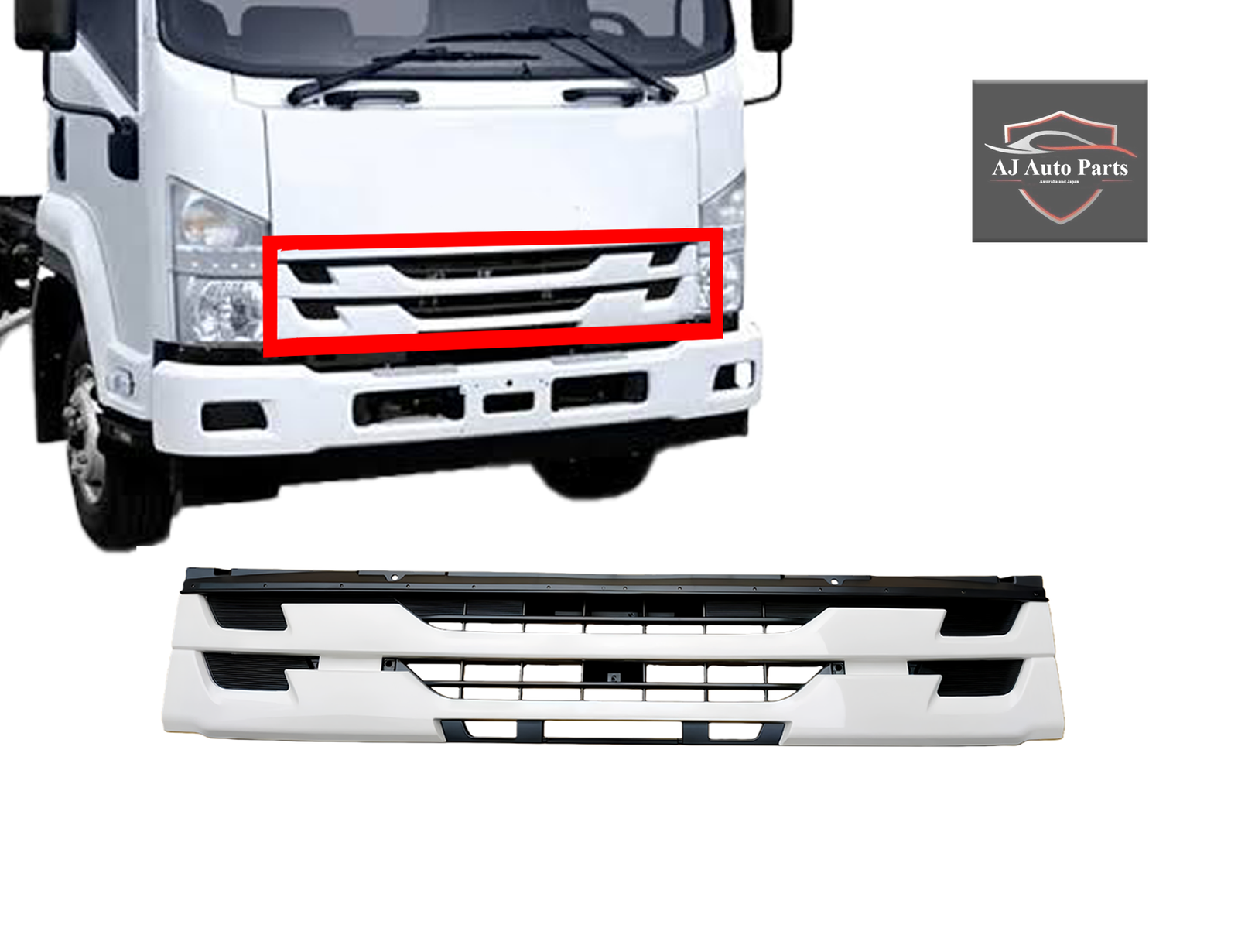 Grille - White - Isuzu - FRD FRR FSD FSR FSS - 2016 to 2025